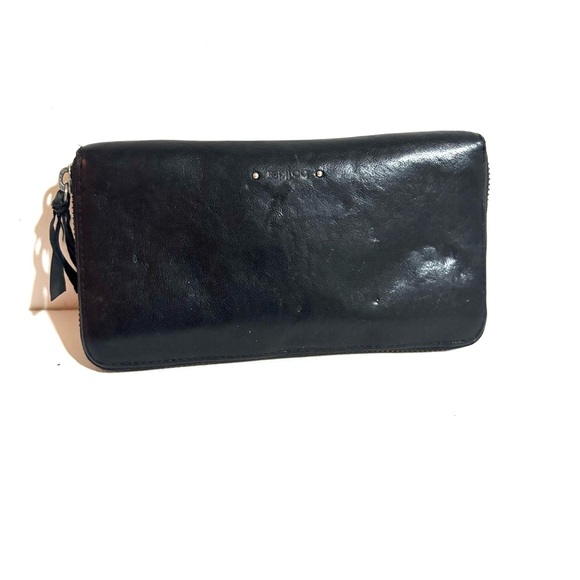 Botkier village distressed Black Leather Wallet - Picture 1 of 4